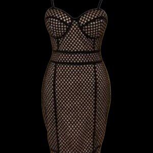 New With Tags Gold and Black Dress